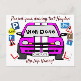 Grattisar för körprov med godkänt resultat vykort