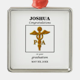 Grattisar för läkarassistenten Studenten Julgransprydnad Metall