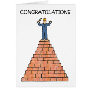 Grattisar för licensierad Auktoriserad Mason Hälsningskort