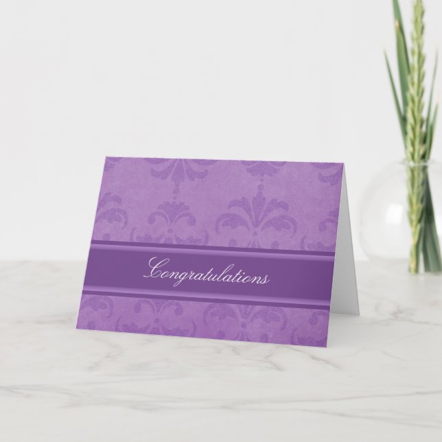 Grattisar för Lilac Damask Kort (Framsida)
