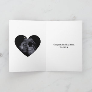 Grattisar för meddelande om gravid till Make