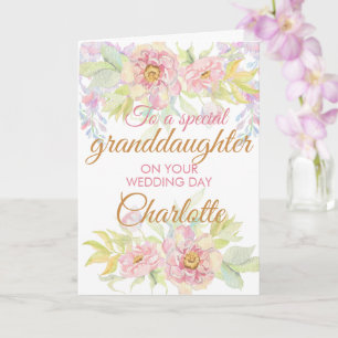 Grattisar för mordotter Bride Bröllopsdag Kort