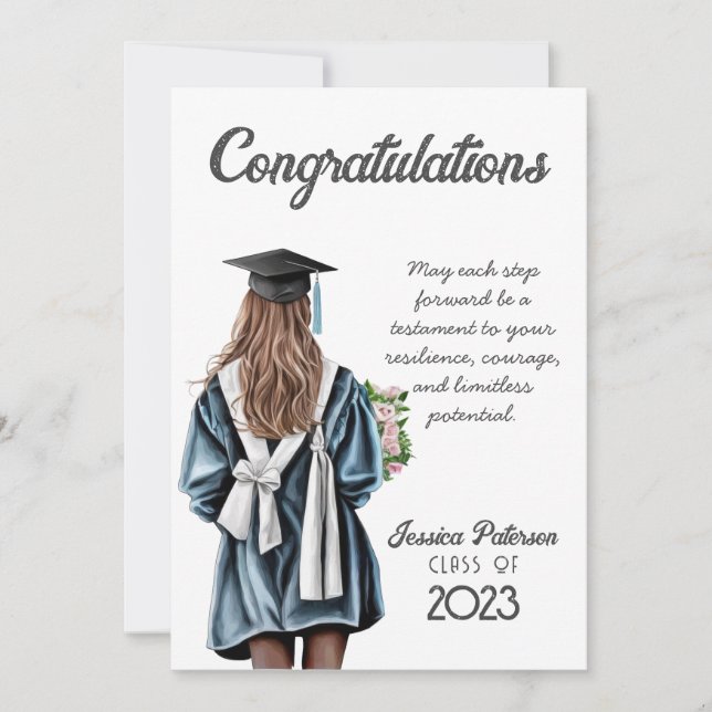 Grattisar för Mörk av vattenfärgen Blommigt Skin G (Framsida)