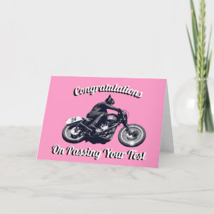 Grattisar för motorcykel vid testning kort