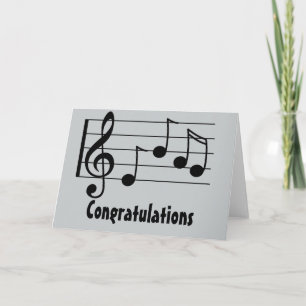 Grattisar för musiknotation treble clef kort