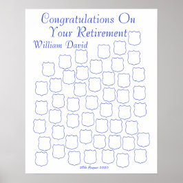 Grattisar för pensionerad polisman poster