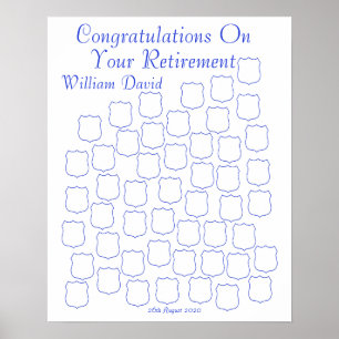 Grattisar för pensionerad polisman poster