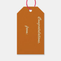 Grattisar för Rustic Burnt Orange (guld-skript)