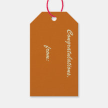 Grattisar för Rustic Burnt Orange (guld-skript)