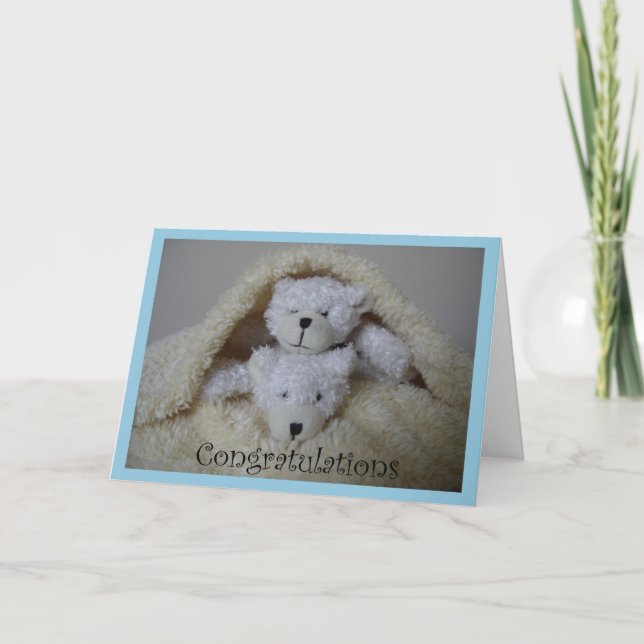 grattisar för staplade tvillingbjörnar kort (Framsida)