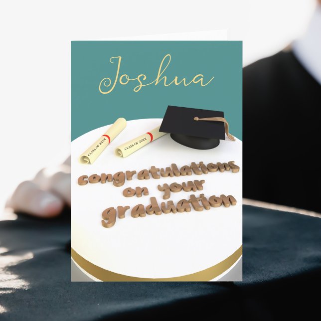 Grattisar för studentmössa och diplomatkummel kort (Congratulate you graduate with this card!)