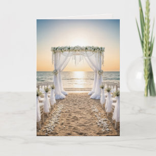 Grattisar för Sunset Beach Wedding Kort