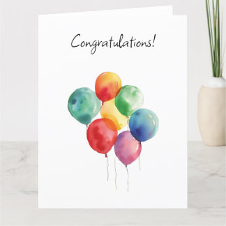 Grattisar för vattenfärgbubblor - minimalistisk tack kort