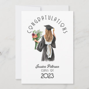 Grattisar för Watercolor Blommigt Blond Girl