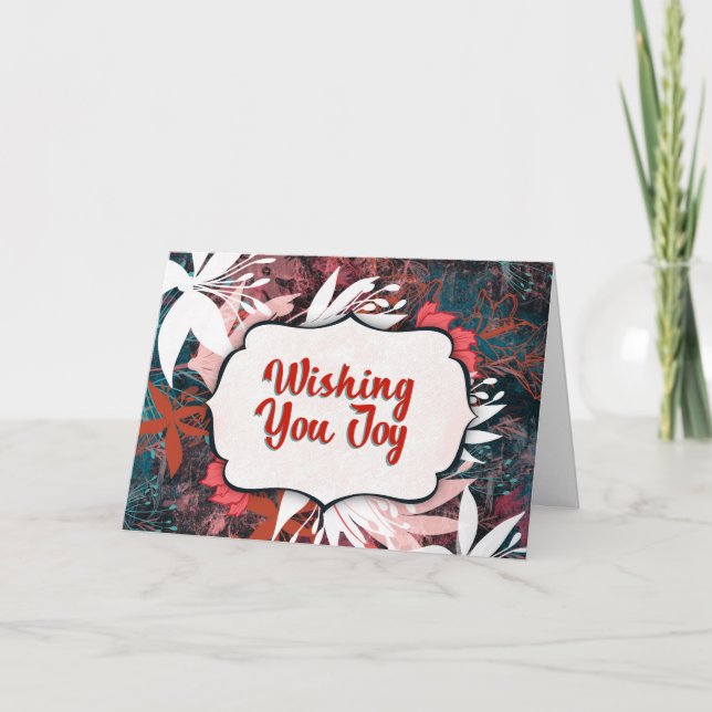 Grattisar för Winter-Blommigten Kort (Framsida)