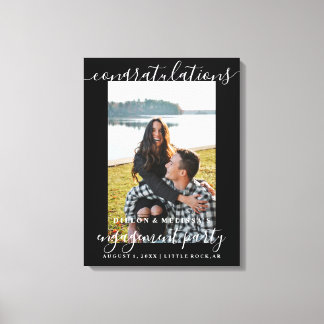 Grattisar Förlovning Foto Couple's Sign Canvastryck