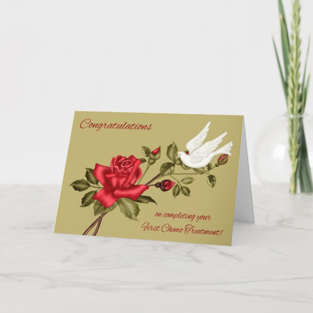 Grattisar, fullfölja första kemoterapin kort (Framsida)