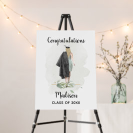 Grattisar Girl Blonde Class of Student Sign