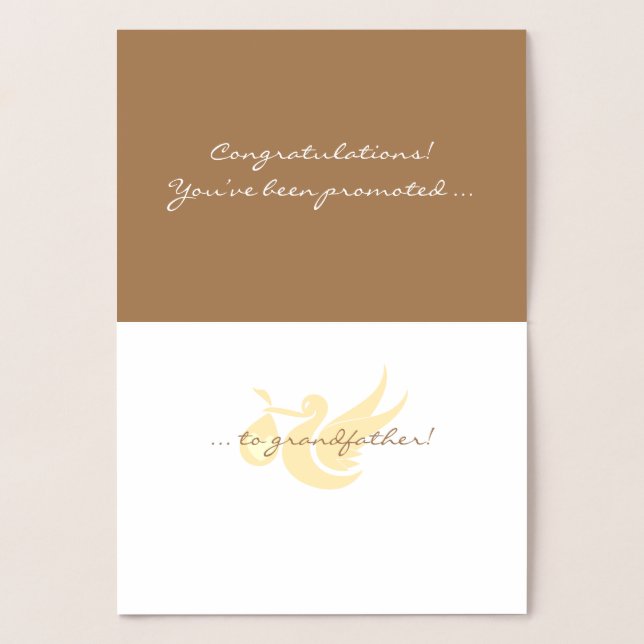 Grattisar! Grandfather Foil Card Folierat Kort (Insida)