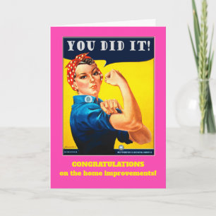 Grattisar hemförbättring Rosie the Riveter Kort