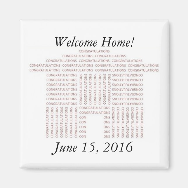 Grattisar House Anpassningsbar Magnet (Framsidan)