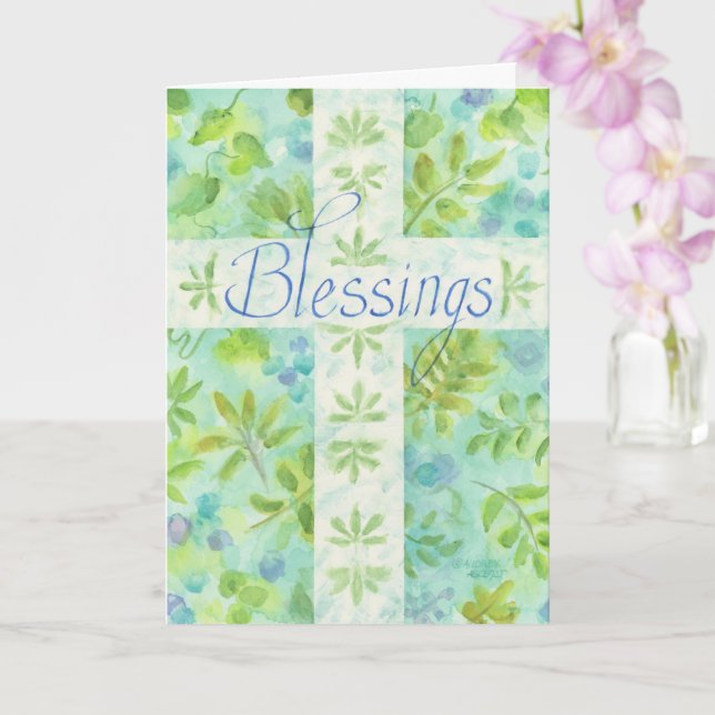 Grattisar i första Heligan av Communion Blue Kor Kort (Orkide)