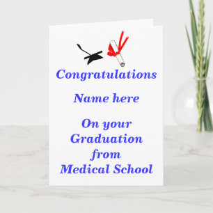 Grattisar i medicinska skolan i Studenten Kort