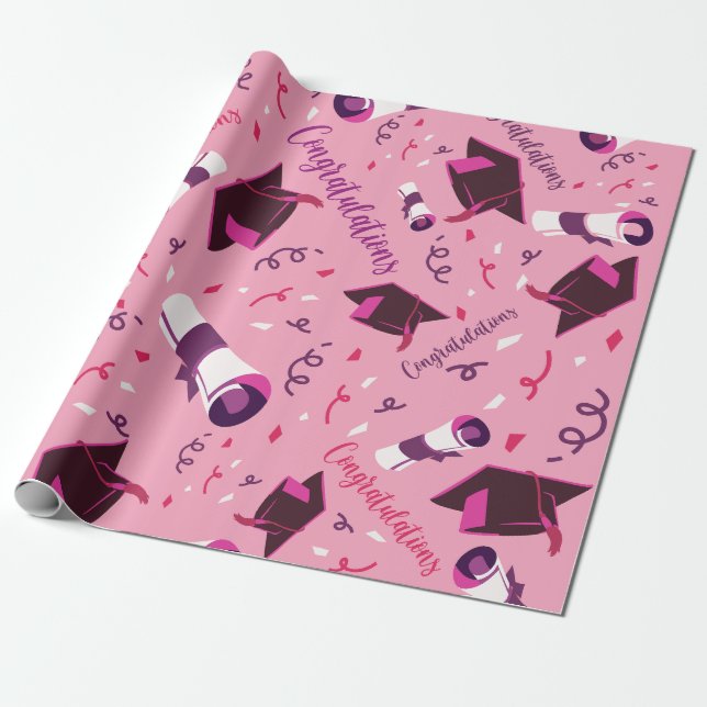 Grattisar i studenten, figursättning Papper Presentpapper (Utrullad)