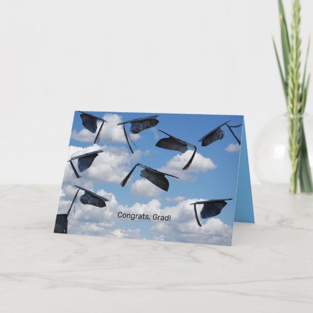 grattisar i studenten som flyger i himlar kort (Framsida)