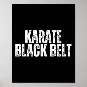 Grattisar Karate Black Bälte För barn Girls A Poster