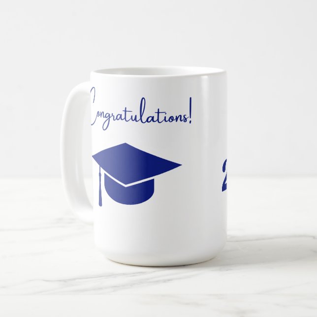 Grattisar Klass 2025 Blue Kaffemugg (Framsida vänster)