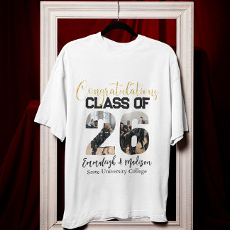 Grattisar klass för 2026 Photo Best Friends T Shirt