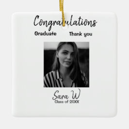 Grattisar, klass för tilläggsår till namn-skolprot julgransprydnad keramik