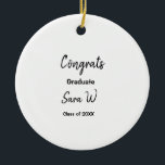 Grattisar, klass för tilläggsår till namn-skolprot julgransprydnad keramik<br><div class="desc">utformning</div>