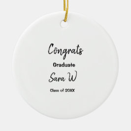 Grattisar, klass för tilläggsår till namn-skolprot julgransprydnad keramik