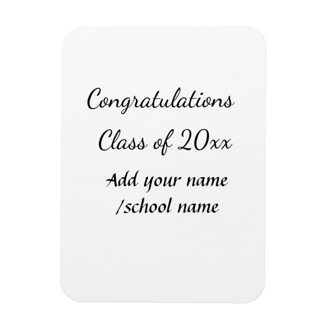 Grattisar, klass för tilläggsår till namn-skolprot magnet (Vertikal)