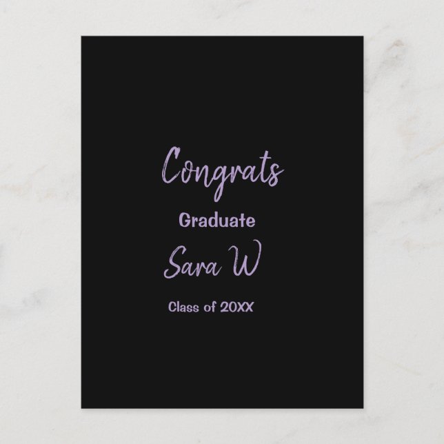 Grattisar, klass för tilläggsår till namn-skolprot vykort (Framsida)