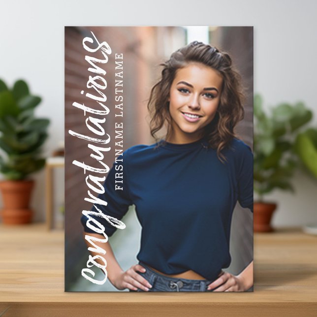 Grattisar Klass för valfritt års Grad Party-foto Inbjudningar (Custom Graduation Announcement and Invitation)