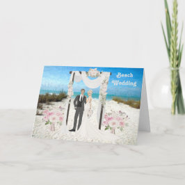 Grattisar Kort för Beach Wedding