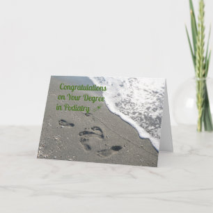 Grattisar kort för examen i podiatri