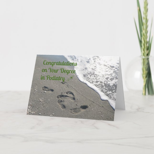 Grattisar kort för examen i podiatri (Framsida)