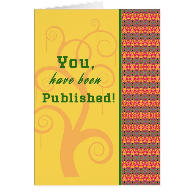 Grattisar-kort för första Bok publicerad Hälsningskort (Framsidan)