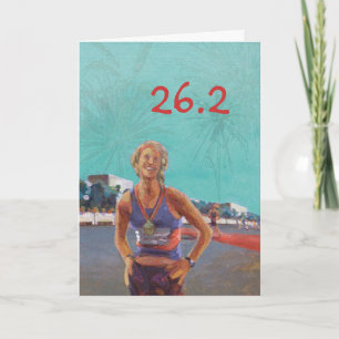 Grattisar kort för Marathoner - 26,2