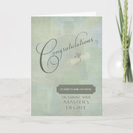 Grattisar magistergrad Student w-namn Kort