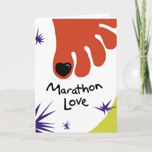 Grattisar - Marathoner Card - svart tonsedel Kort