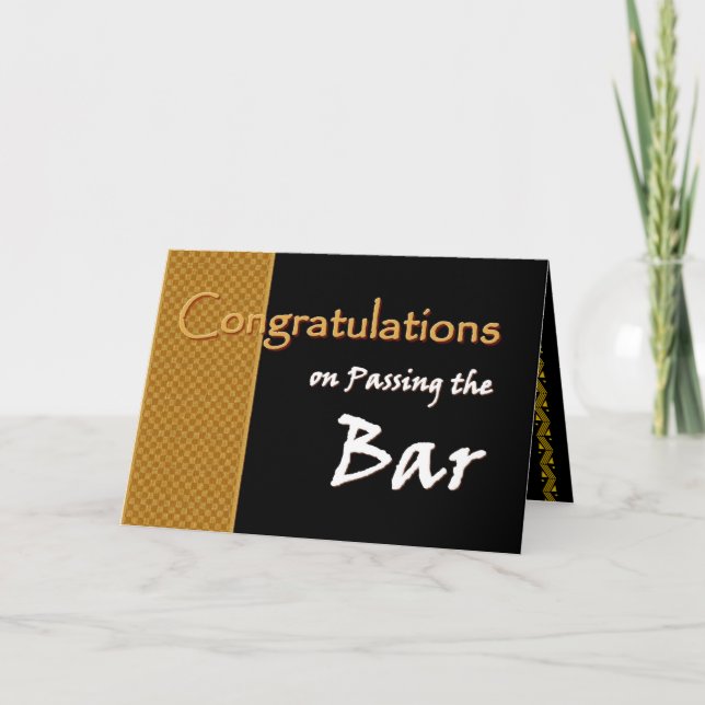 Grattisar med ANPASSAT NAMN som passerar Pub Exam  Kort (Framsida)