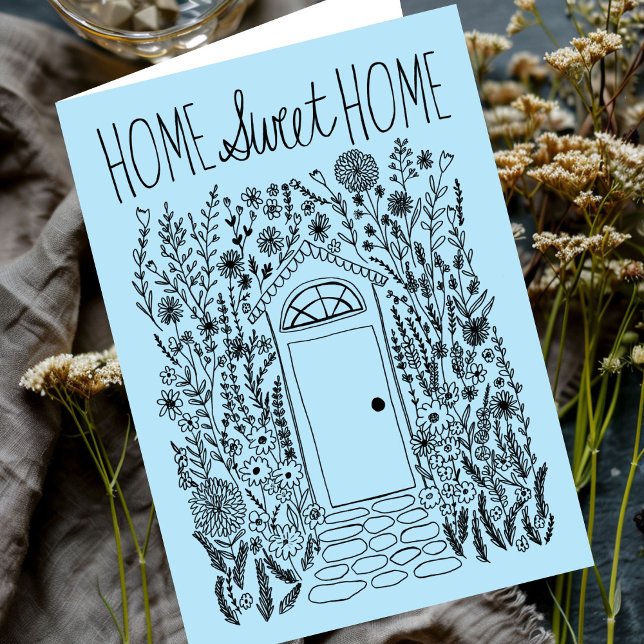 Grattisar Ny Anpassningsbar för hemträdgårdsdörr Kort (Congratulations New Home Garden Door Custom Card
)