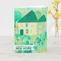 Grattisar Ny hemgarden Watercolor Cute