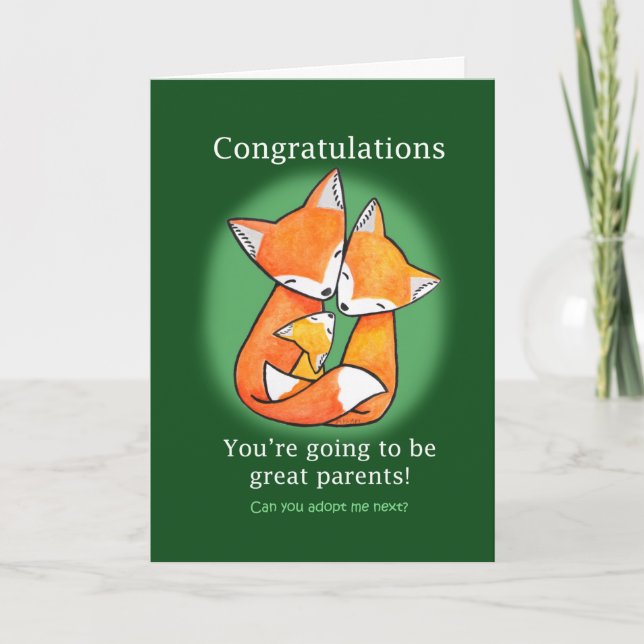 Grattisar Nya föräldrar Lilla Gratulerara baby Kort (Framsida)