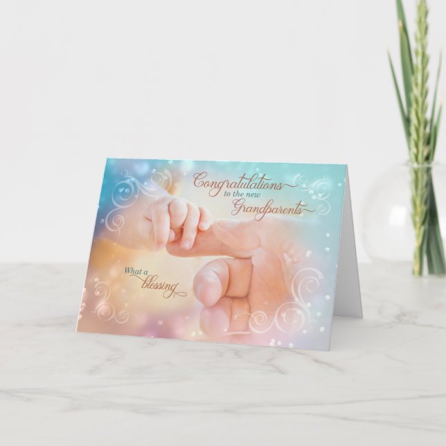 Grattisar Nya morföräldrars anbudsvälsignelser Kort (Framsida)